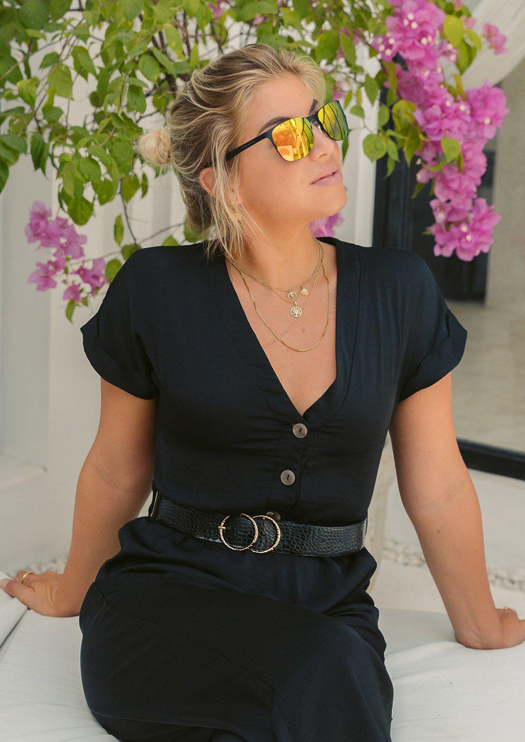 Unisex Sonnenbrille - Titanium Wayfarers - V2 - Changeable Lenses-7