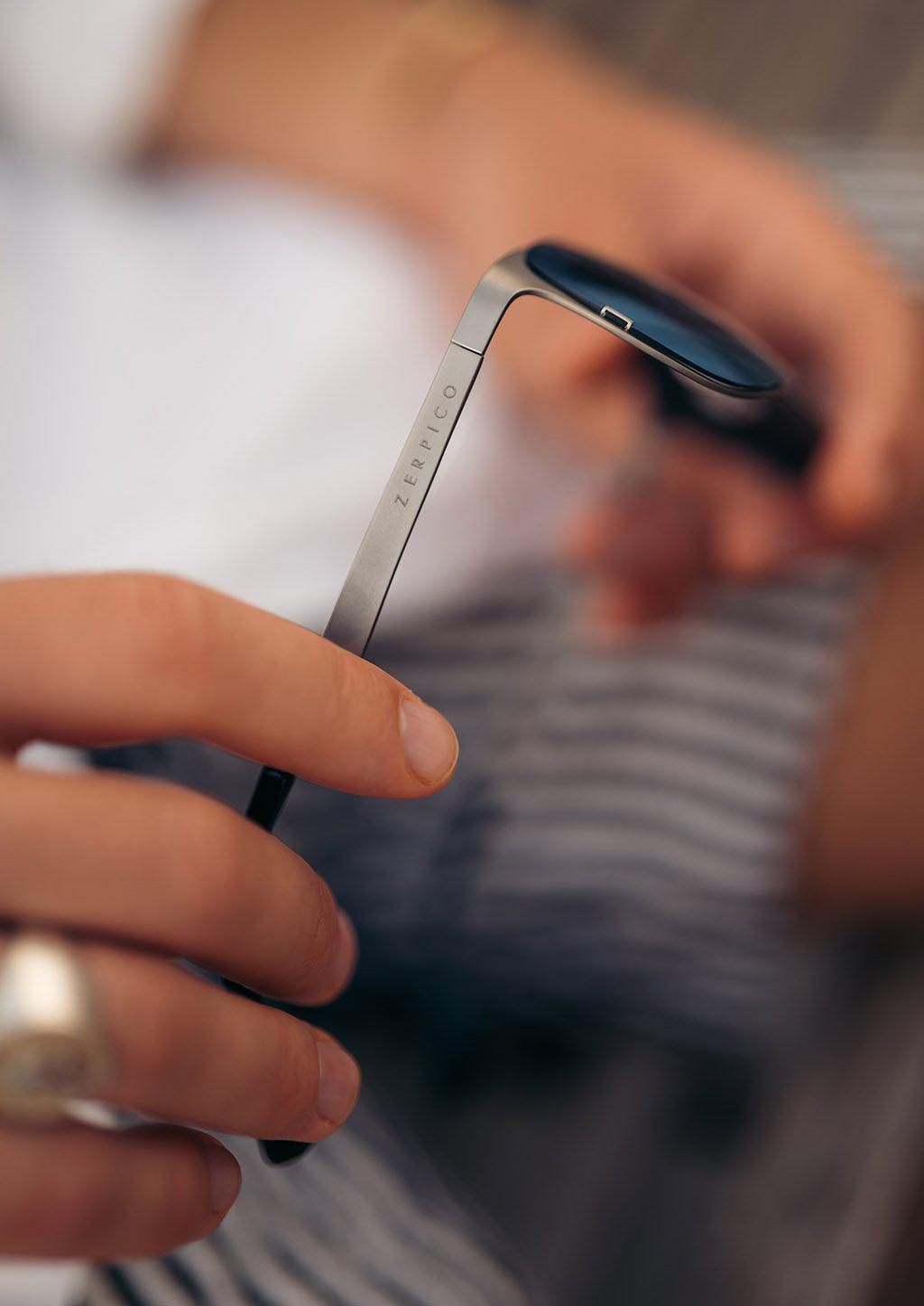 Unisex Sonnenbrille - Titanium Wayfarers - V2 - Changeable Lenses-5