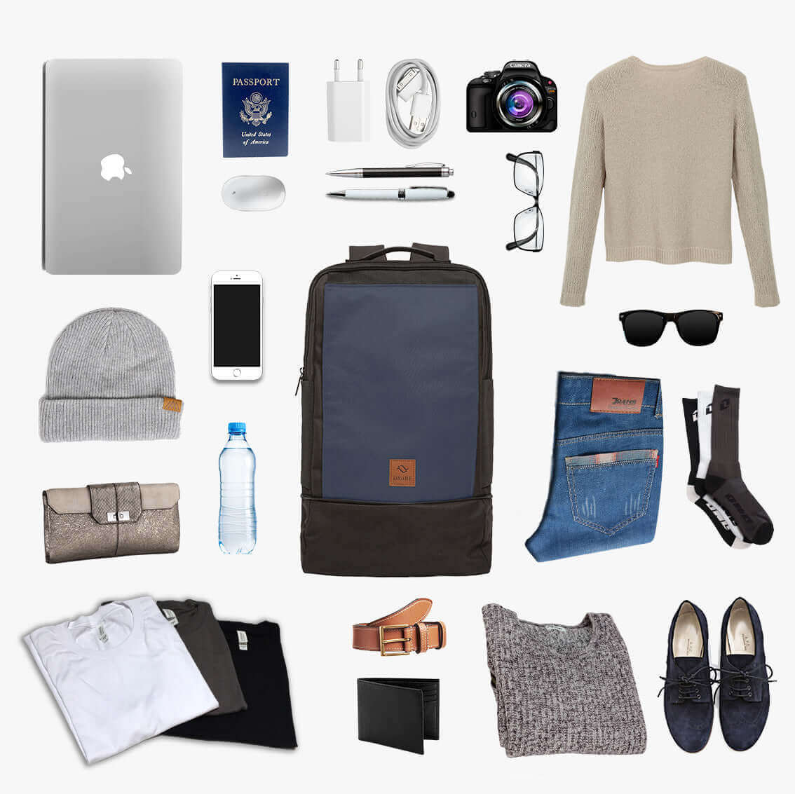 CITYC Laptop 2 in 1 Backpack Navy Blue-8