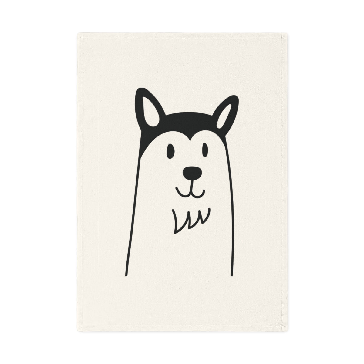 Husky Dog Cotton Geschirrtuch 50 x 70 cm Bio-Baumwolle Umweltfreundliches Hundeküchentuch Badhandtuch mit Welpen-0