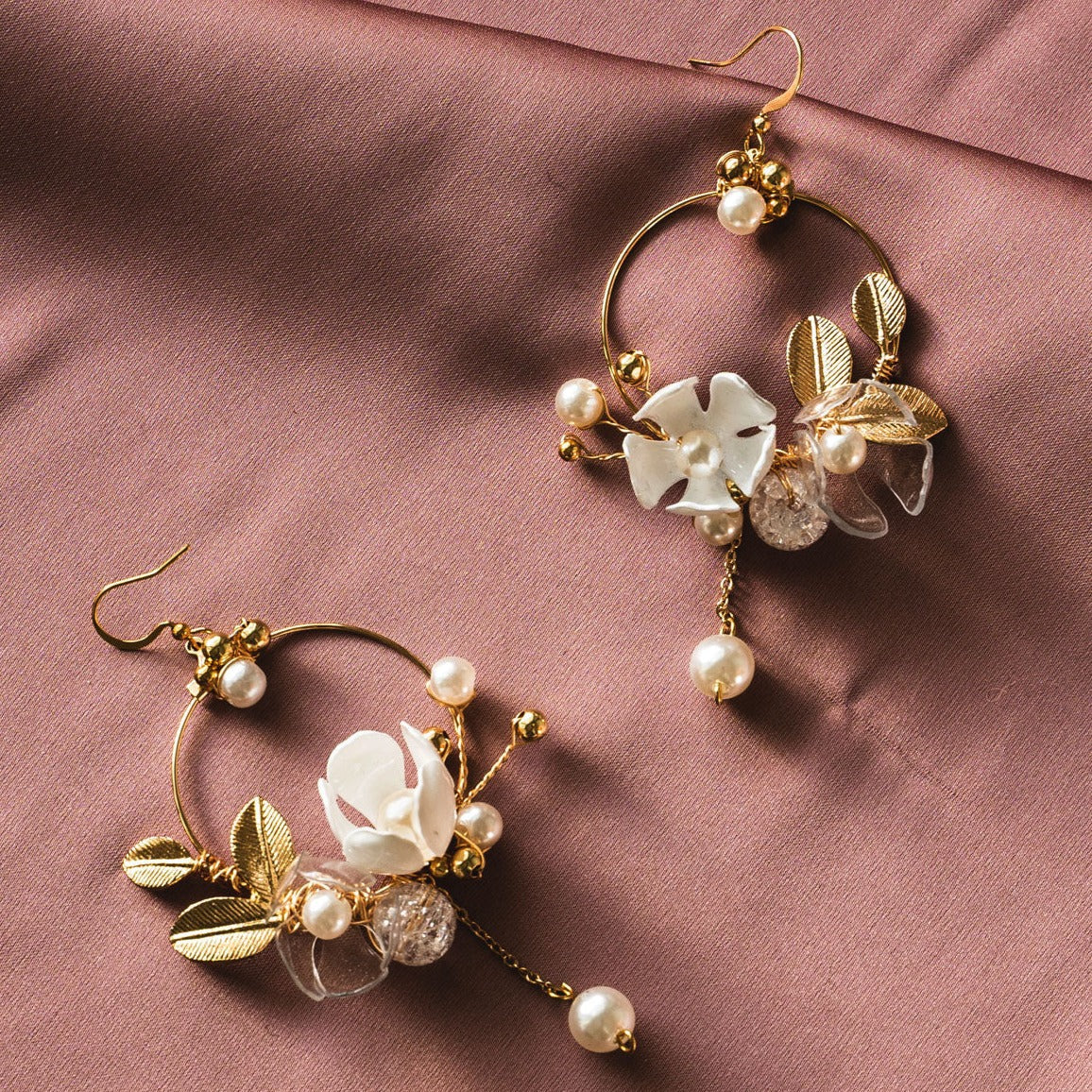 Florale Jugendstil-Ohrringe - Floral Art Nouveau Earrings-4