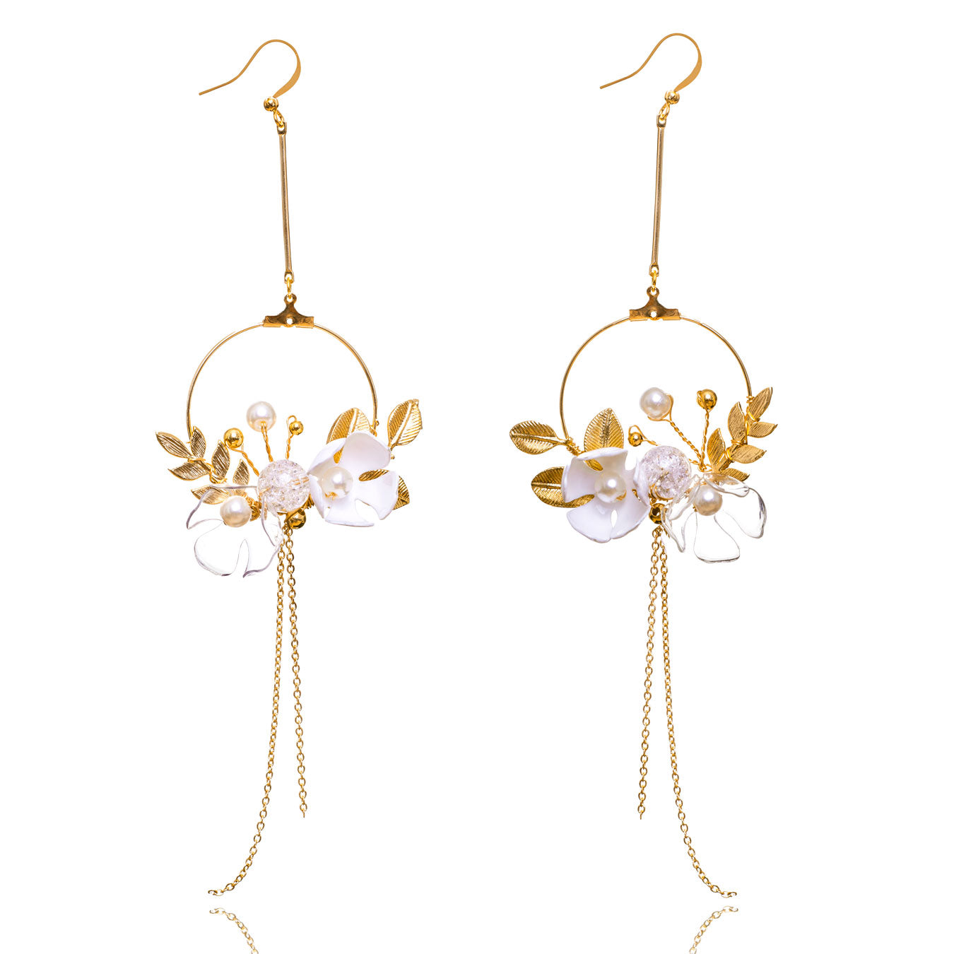 Blumengirlande Tropfen Ohrringe - Floral Garland Drip Earrings-3