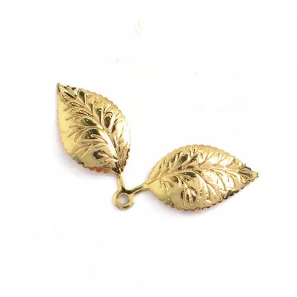 DIY-Bedarf - Blumenmondblatt (Gold/Silber) - DIY supply - floral moon leaf (gold/silver)-0