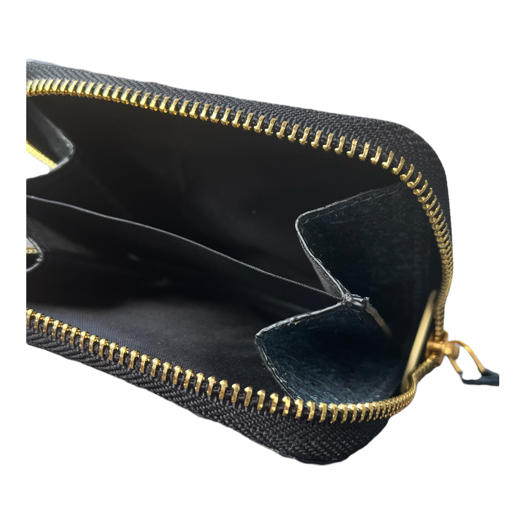 Reißverschlusstasche aus Kokosnussleder – Dunkles Indigo-3