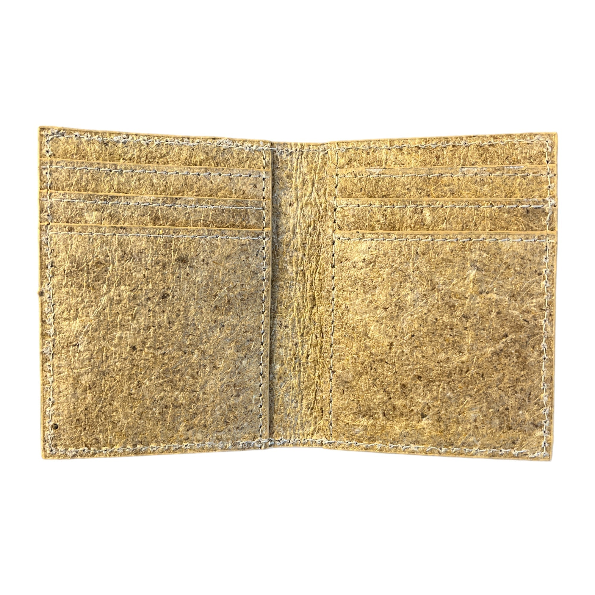Coconut Leather BiFold Card Wallet - Beige-1