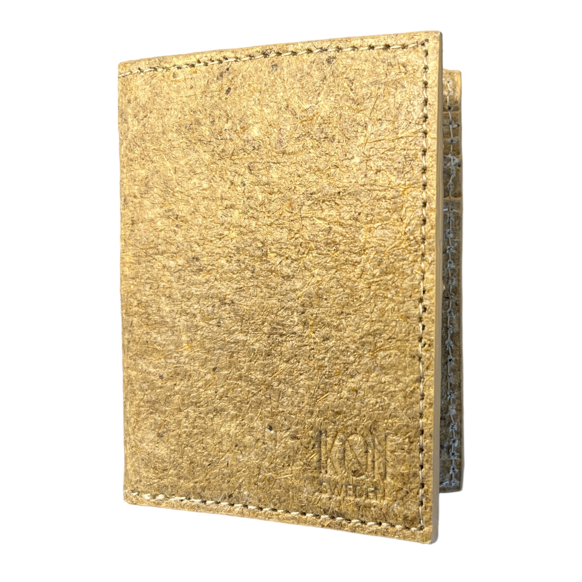 Coconut Leather BiFold Card Wallet - Beige-0