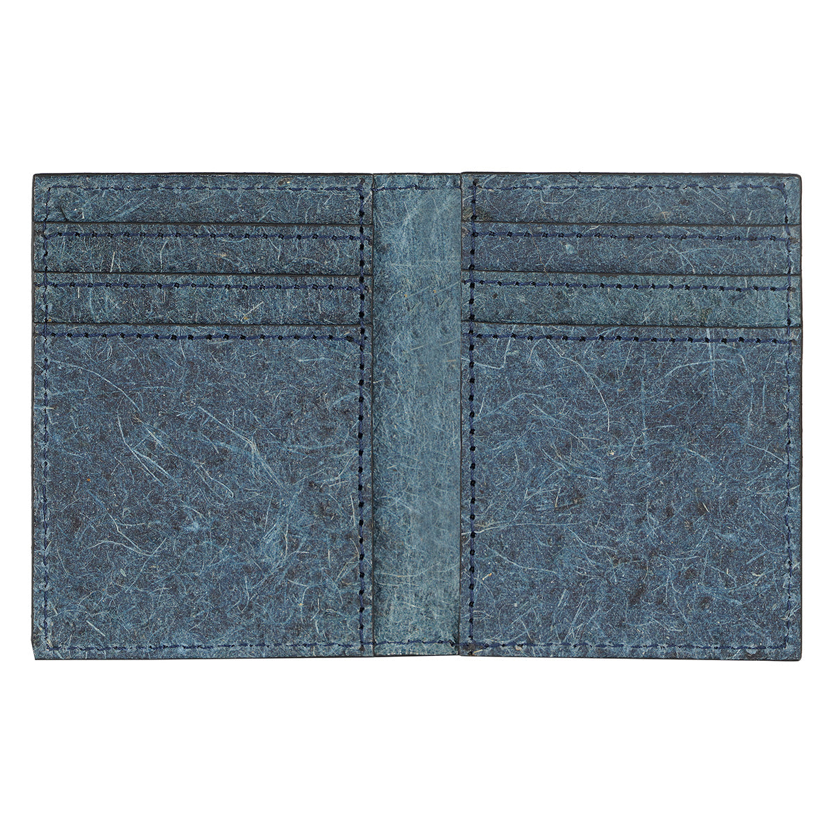 Coconut Leather BiFold Card Wallet - Dark Indigo-1