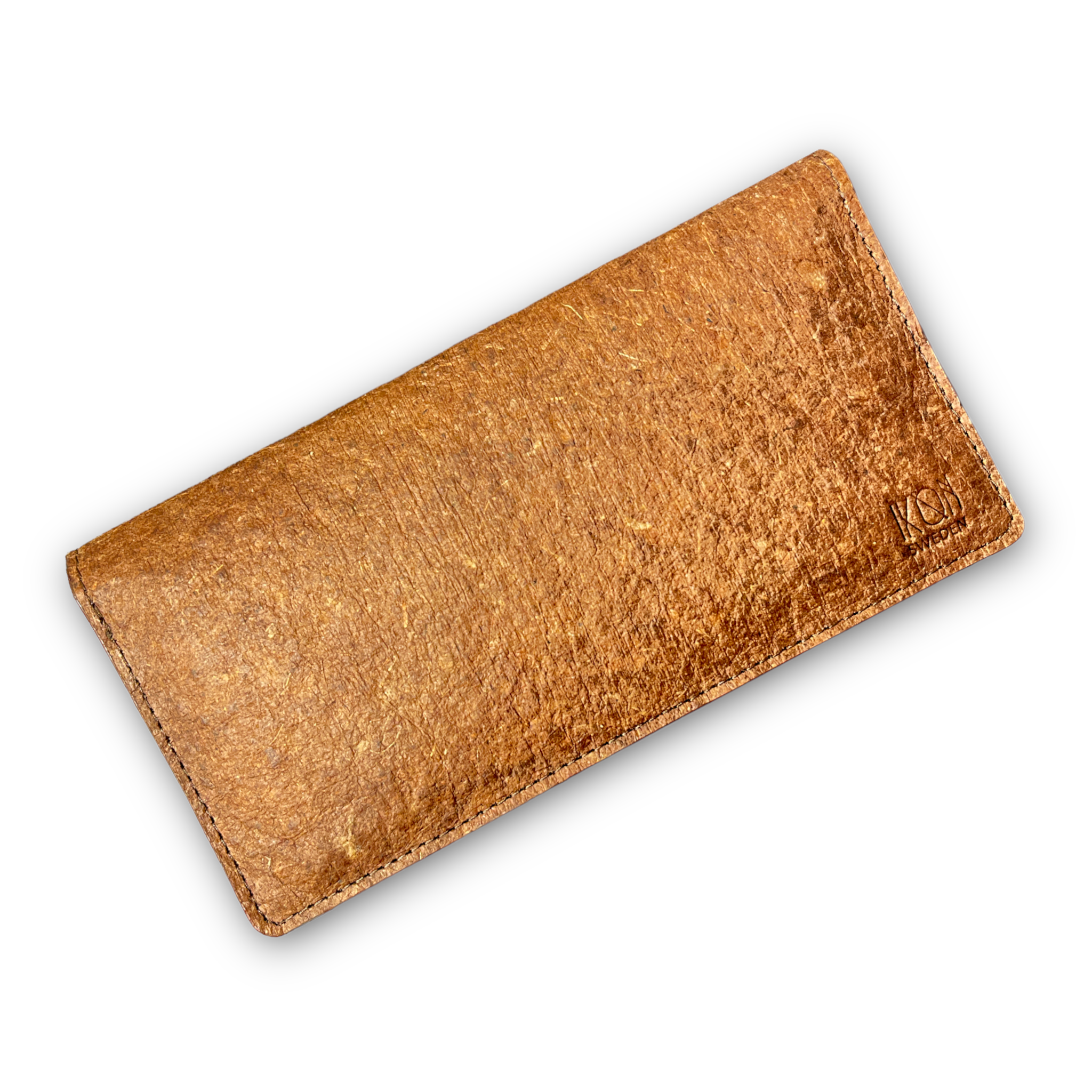 Schmales Portemonnaie aus Kokosnussleder – Cutch Brown-0