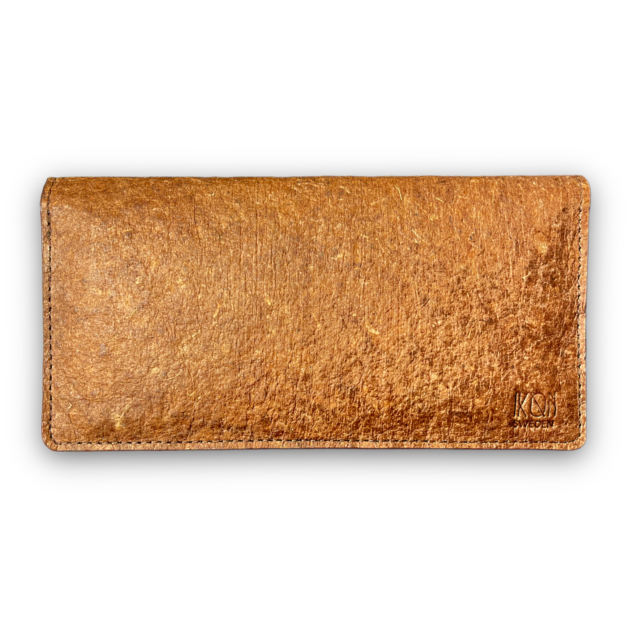 Schmales Portemonnaie aus Kokosnussleder – Cutch Brown-2