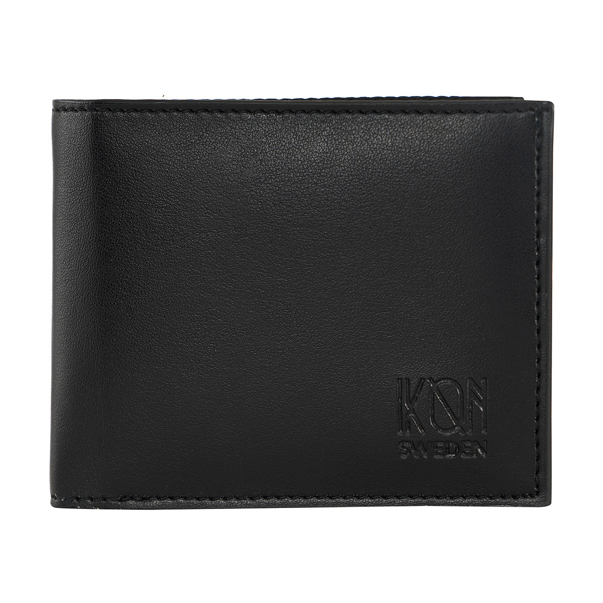 Klassisches Apple-Leder-Portemonnaie – Schwarz-2