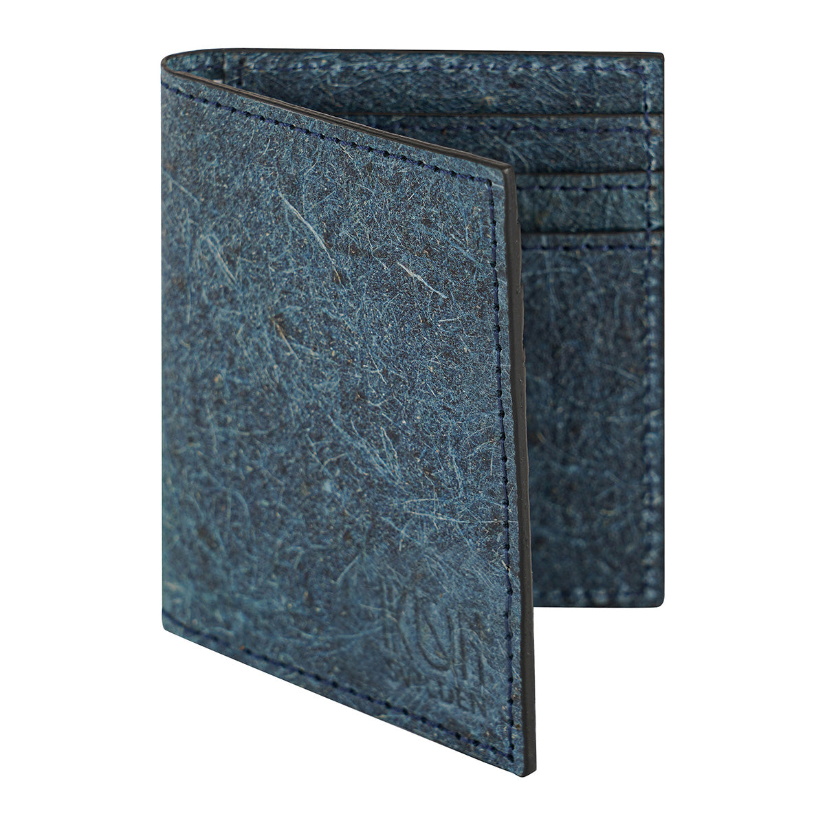 Coconut Leather BiFold Card Wallet - Dark Indigo-2