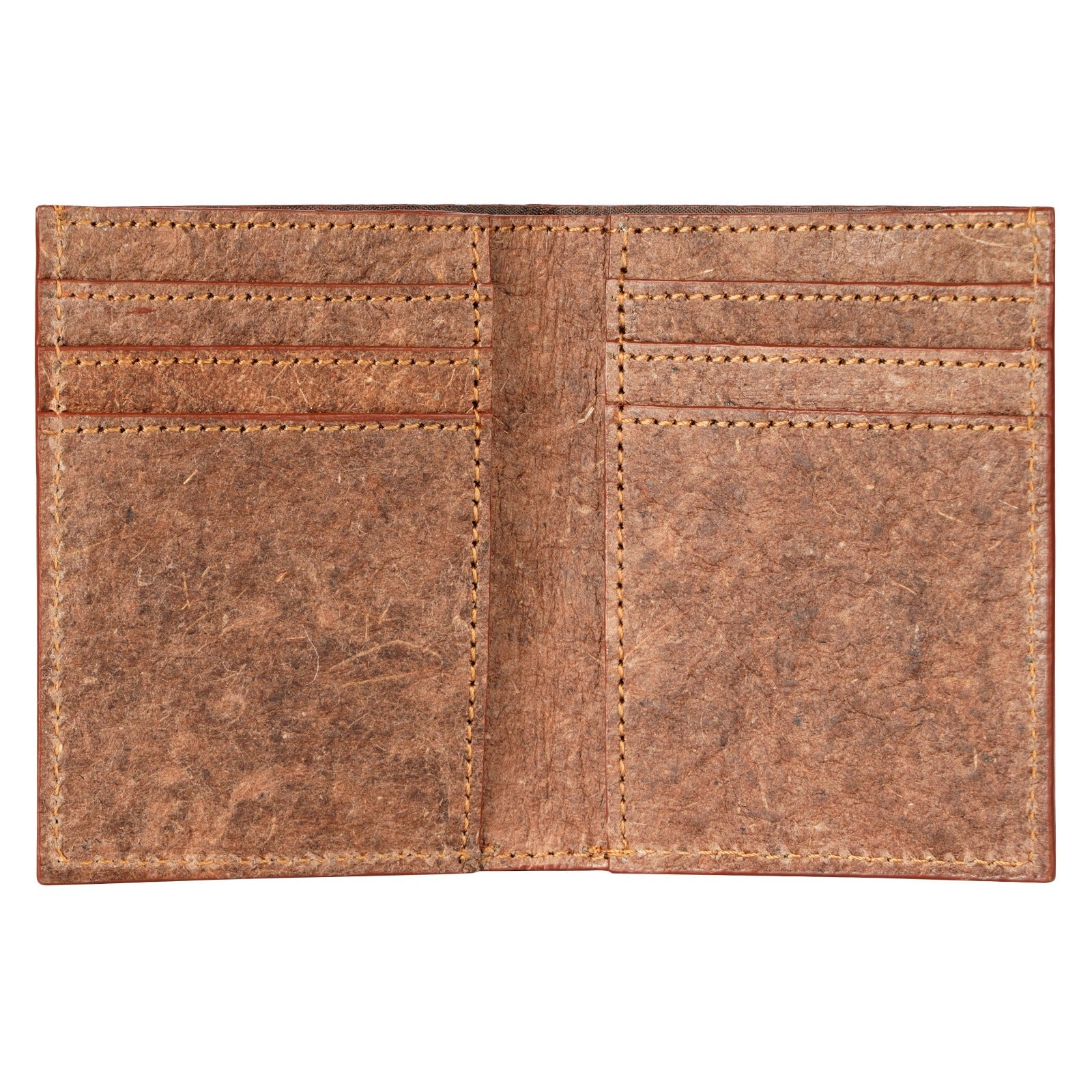 Klassische Geldbörse aus Kokosnussleder – Cutch Brown-1