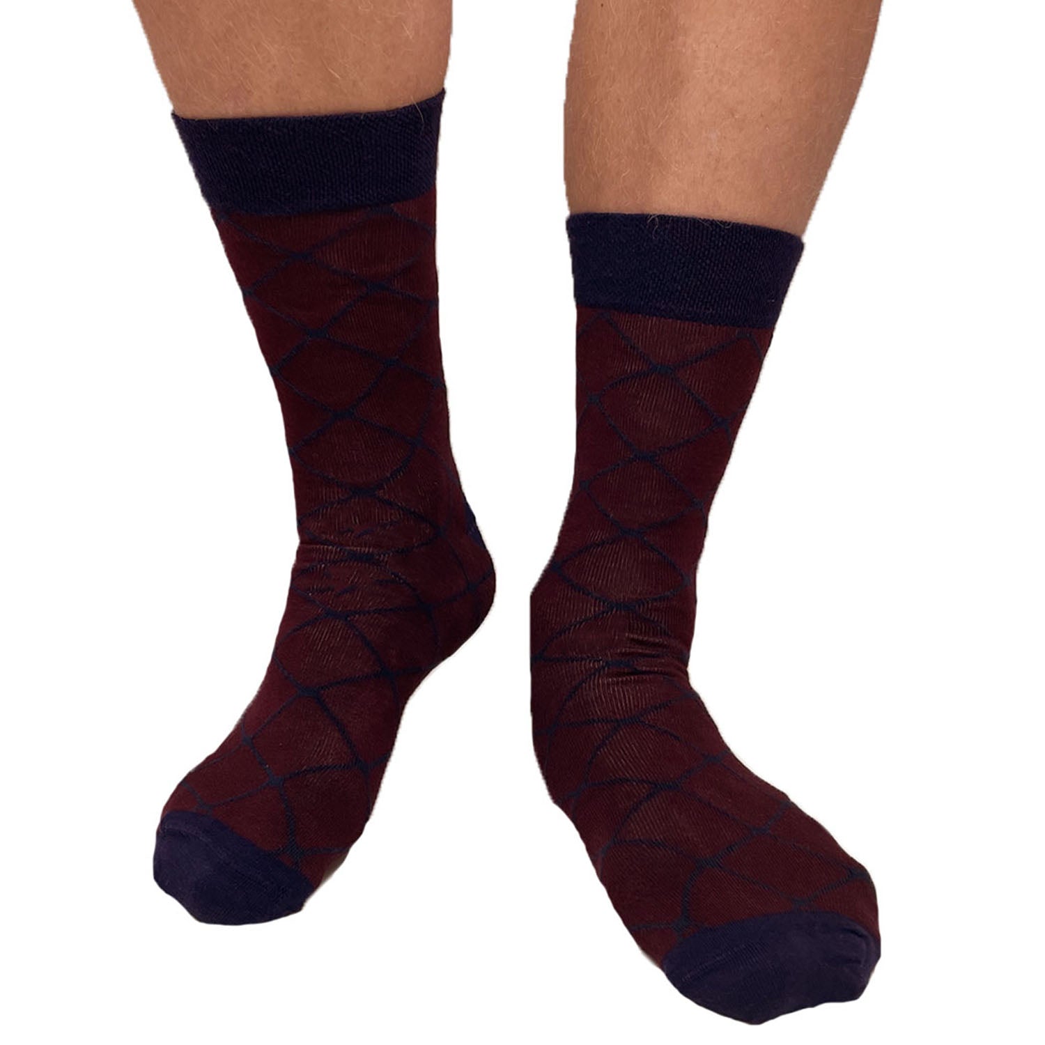Red fashion sock from tag socks