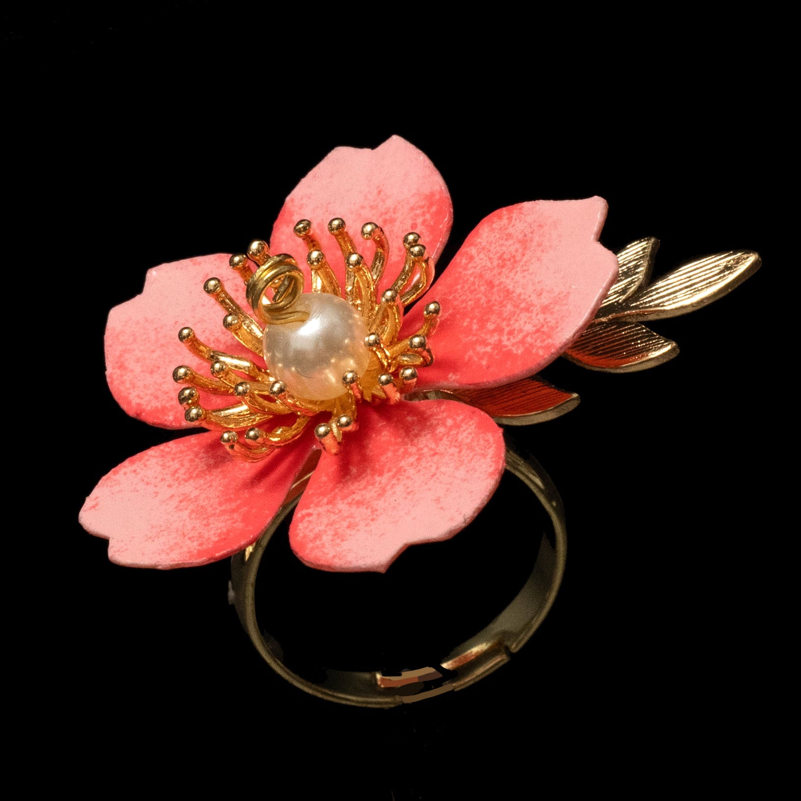 Kirschblüten-Sakura-Perlenring - Cherry Blossom Sakura Pearl Ring-1