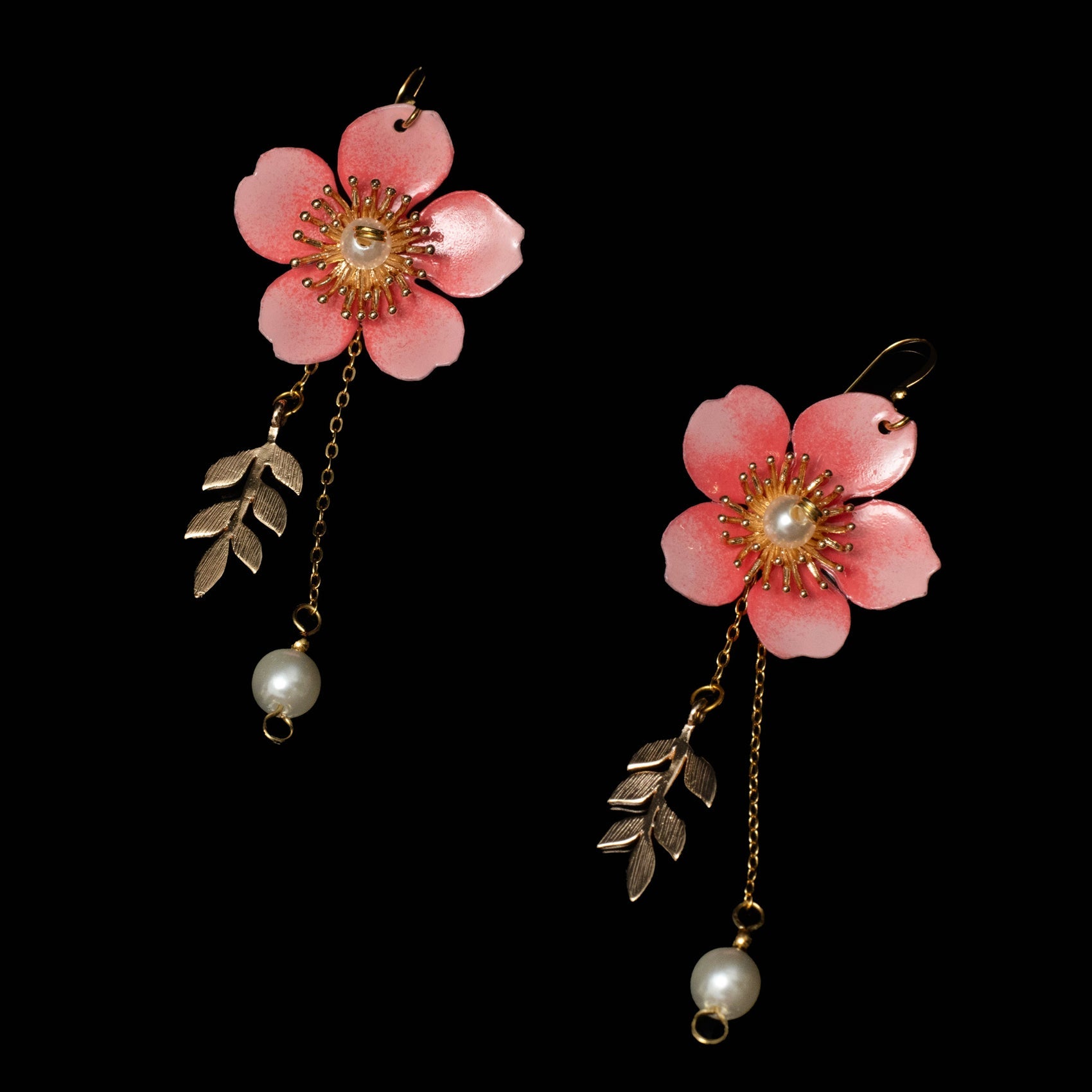 Kirschblüten-Sakura-Frühlingstropfen-Ohrringe - Cherry Blossom Sakura Spring Drop Earrings-1