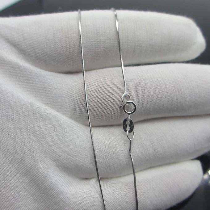 Schlangenknochen-Halskette (925er Silber) - DIY supply - 45 cm snake bone necklace (925 silver)-3