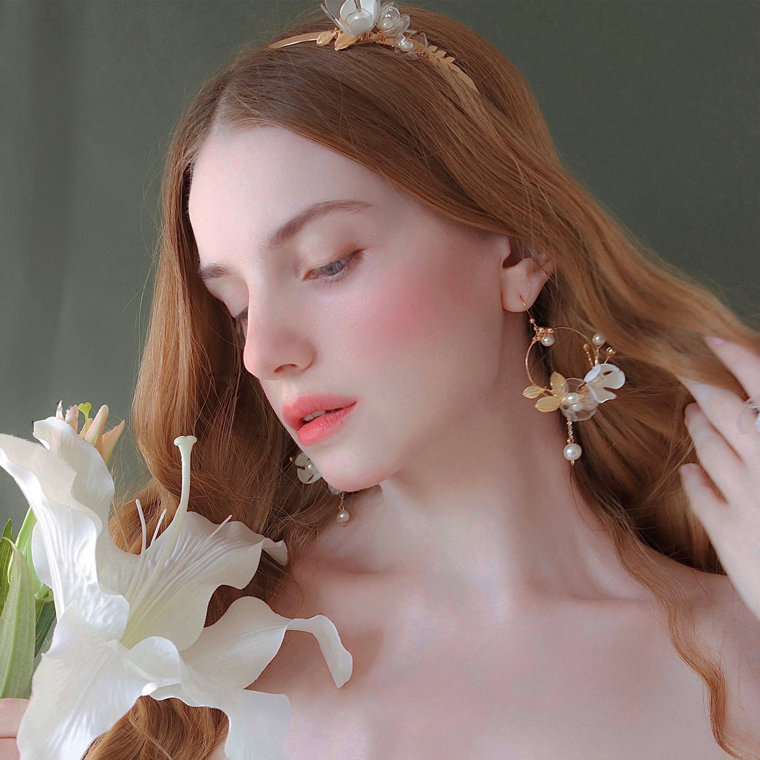 Florale Jugendstil-Ohrringe - Floral Art Nouveau Earrings-8
