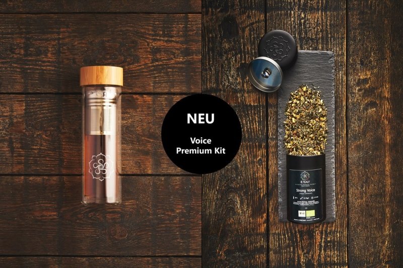 Voice Premium Kit - Tee Set mit Flasche & Strong Voice Tee & ein Überraschungs-Tee gratis!-1